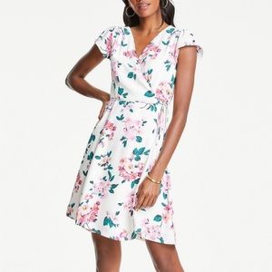 Ann Taylor Floral Wrap Dress Size 10